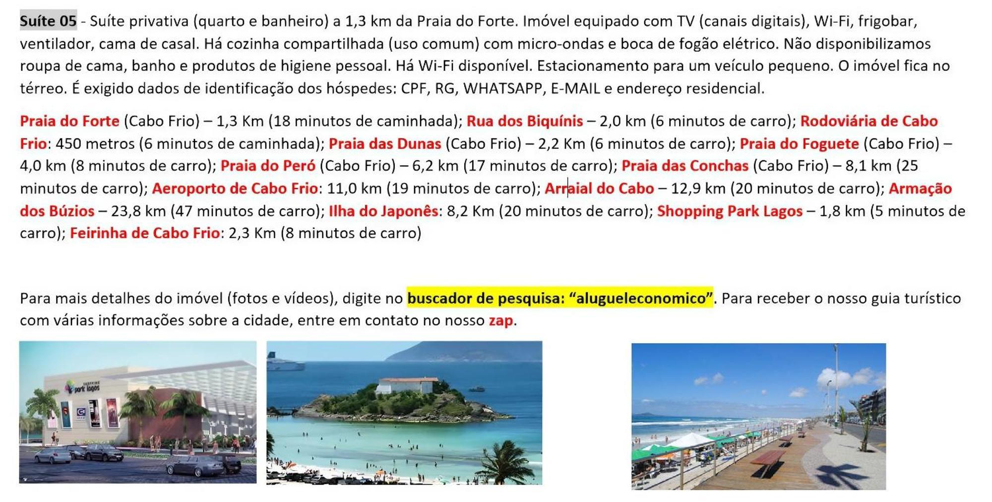 Cabo Frio - Suites - Jardim Flamboyant - Aluguel Economico מראה חיצוני תמונה